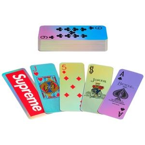 Authentic Supreme box logo x Bicycle hologram playing cards